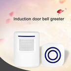 FY-0256 2 in 1 PIR Infrared Sensors (Transmitter + Receiver) Wireless Doorbell Alarm Detector for Home / Office / Shop / Factory, EU Plug, FY-0256 Doorbell Alarm Detector, FY-0256 Doorbell Alarm