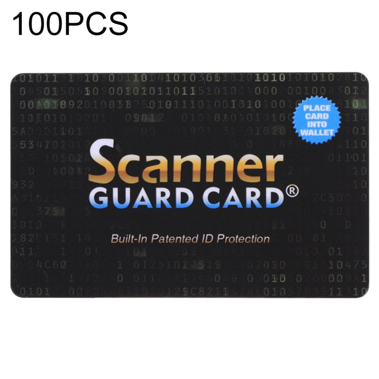 100 PCS Scanner Guard Card RFID Blocking Card, Built-in Patented ID Protection, 100 PCS 100 PCS