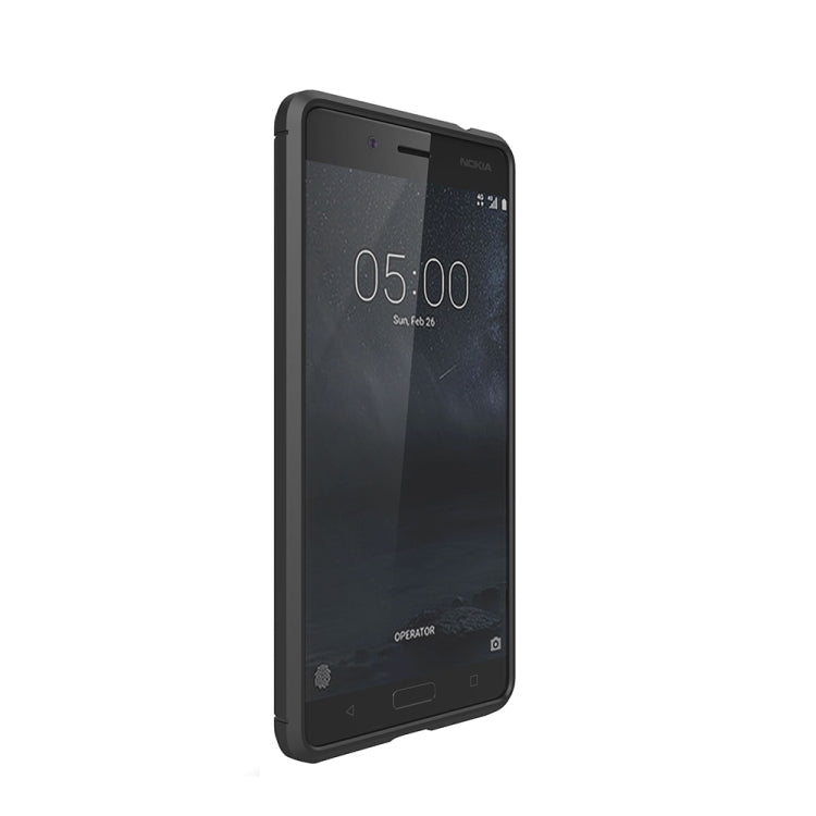 For Nokia 5 Brushed Carbon Fiber Texture Shockproof TPU Protective Cover Case, Nokia 5 – Shockproof, TPU