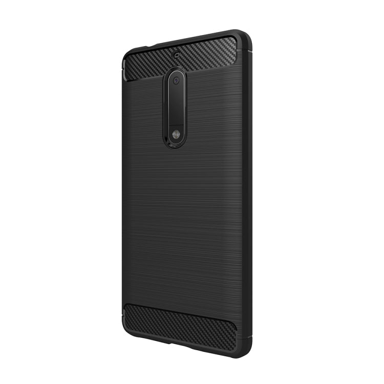 For Nokia 5 Brushed Carbon Fiber Texture Shockproof TPU Protective Cover Case, Nokia 5 – Shockproof, TPU