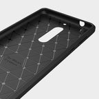 For Nokia 5 Brushed Carbon Fiber Texture Shockproof TPU Protective Cover Case, Nokia 5 – Shockproof, TPU