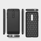 For Nokia 5 Brushed Carbon Fiber Texture Shockproof TPU Protective Cover Case, Nokia 5 – Shockproof, TPU