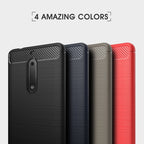 For Nokia 5 Brushed Carbon Fiber Texture Shockproof TPU Protective Cover Case, Nokia 5 – Shockproof, TPU