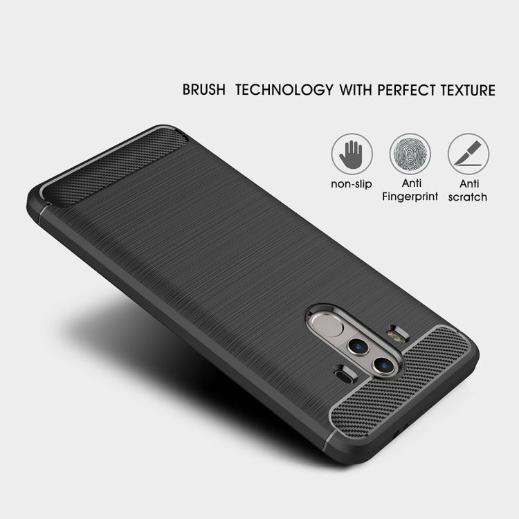 For Huawei Mate 10 Pro Brushed Texture Carbon Fiber Shockproof TPU Rugged Armor Protective Case – Shockproof, TPU, For Mate 10 Pro, For Huawei Mate 10 Pro