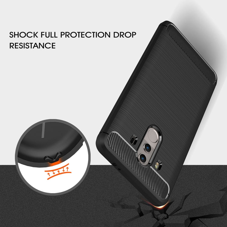 For Huawei Mate 10 Pro Brushed Texture Carbon Fiber Shockproof TPU Rugged Armor Protective Case – Shockproof, TPU, For Mate 10 Pro, For Huawei Mate 10 Pro