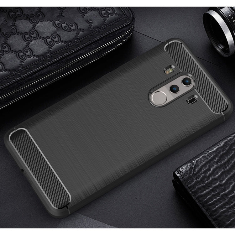For Huawei Mate 10 Pro Brushed Texture Carbon Fiber Shockproof TPU Rugged Armor Protective Case – Shockproof, TPU, For Mate 10 Pro, For Huawei Mate 10 Pro