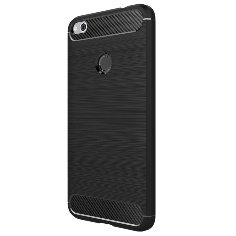 For Huawei P8 Lite (2017) Brushed Carbon Fiber Texture Shockproof TPU Protective Case, Huawei P8 Lite (2017) – Shockproof, TPU
