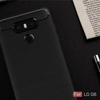 Brushed Carbon Fiber Texture Shockproof TPU Protective Cover Case – Shockproof, TPU, For G6, For LG G6