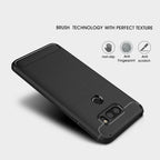 Brushed Texture Carbon Fiber Shockproof TPU Rugged Armor Protective Case – Shockproof, TPU, For LG V30
