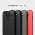 Brushed Texture Carbon Fiber Shockproof TPU Rugged Armor Protective Case – Shockproof, TPU, For LG V30