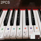 2 PCS 88 / 61 / 54 / 49 Keys Piano Electronic Organ Keyboard Hand Roll Piano Notation Musical Scale Transparent Sticker, 2 PCS Musical Scale Transparent Sticker 2 PCS Musical Scale Transparent Sticker
