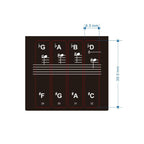2 PCS 88 / 61 / 54 / 49 Keys Piano Electronic Organ Keyboard Hand Roll Piano Notation Musical Scale Transparent Sticker, 2 PCS Musical Scale Transparent Sticker