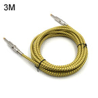 Wooden Guitar Bass Connection Cable Noise Reduction Braid Audio Cable, Cable Length: 3m Default Title