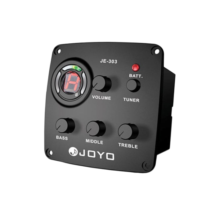 JOYO JE-303 Guitar Pickup 3-Band EQ Preamp Tuner Pickup Equalizer with Tuning Function, JE-303 JE-303