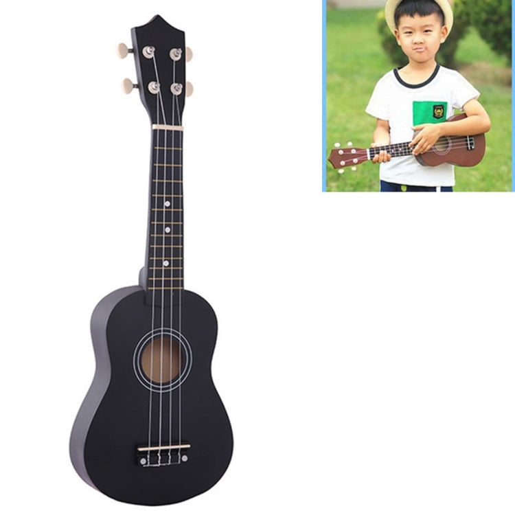 HM100 21 inch Basswood Ukulele Children Musical Enlightenment Instrument – Durable Build, Easy to Use Black