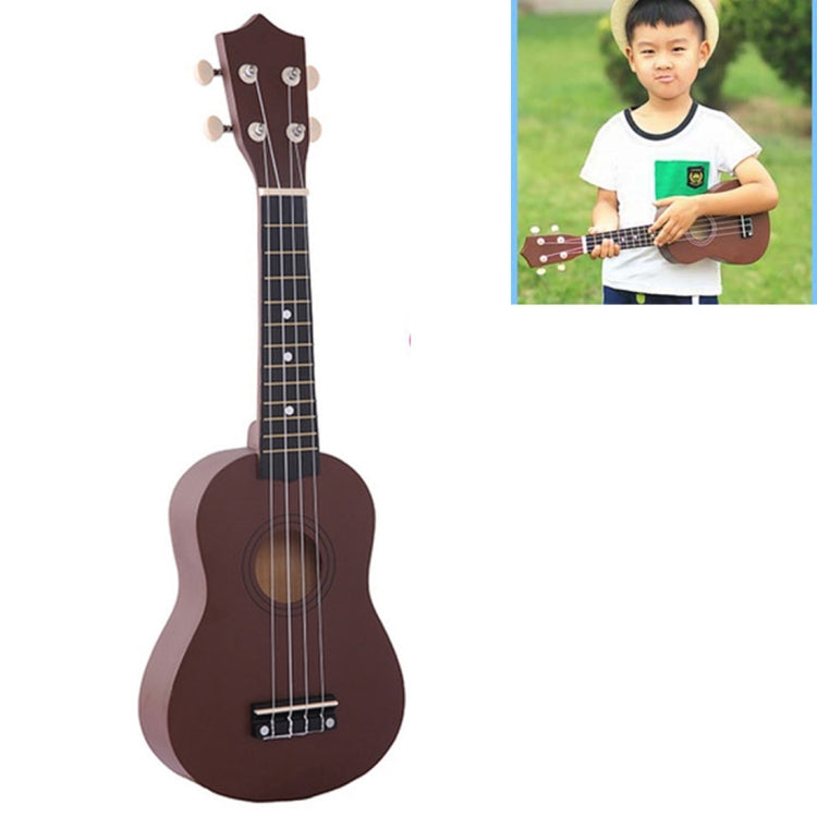 HM100 21 inch Basswood Ukulele Children Musical Enlightenment Instrument – Durable Build, Easy to Use Coffee