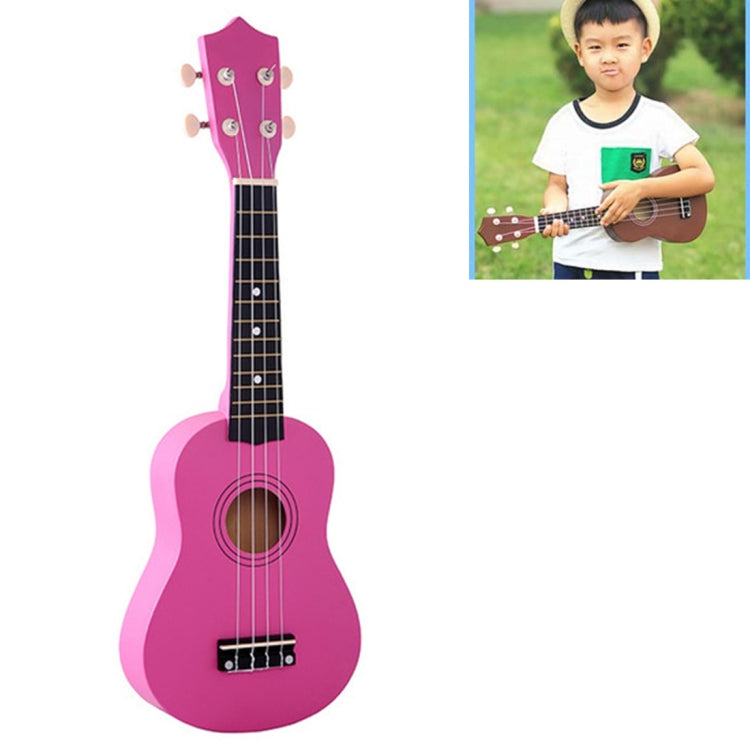 HM100 21 inch Basswood Ukulele Children Musical Enlightenment Instrument – Durable Build, Easy to Use Magenta