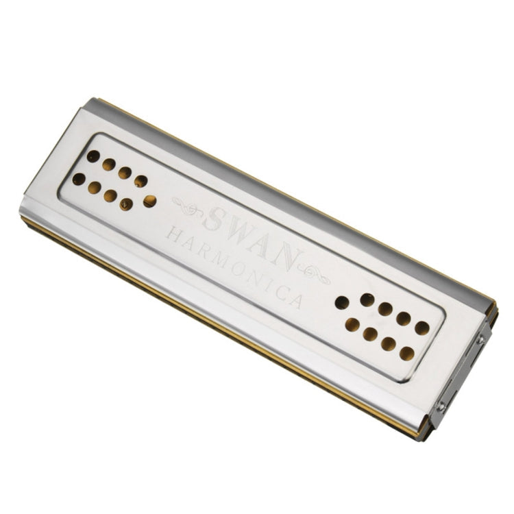 Swan SW24-12A 24-holes Double-sided Harmonica Beginner Polyphony Box Adult Children Beginners Performance, SW24-12A 24-holes Polyphonic Harmonica