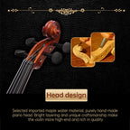 4/4 Full Size Acoustic Violin Handmade Solid Wood Violin, Violin – Aluminum Alloy