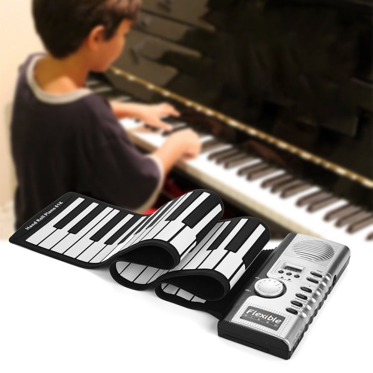 61 Keys Portable Flexible Roll Up Electronic Soft Keyboard Piano with Speakers, 61 Keys 61 Keys