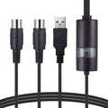 WERSI UM-18 USB MIDI Cable MidiPort Midi Cable Electric Piano Electronic Drum Music Editing Line, Length: 2m Black