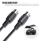 WERSI UM-18 USB MIDI Cable MidiPort Midi Cable Electric Piano Electronic Drum Music Editing Line, Length: 2m