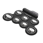 Portable Silicone Hand Roll USB Electronic Drum, Black Icon Version, Electronic Drum Black Icon Version