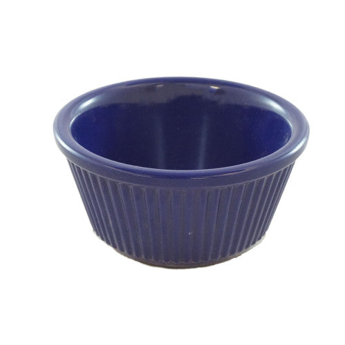 Fluted Melamine Cobalt Blue Ramekin 105ml- Pack Of 12