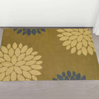 Recycled Washable Floral Mat