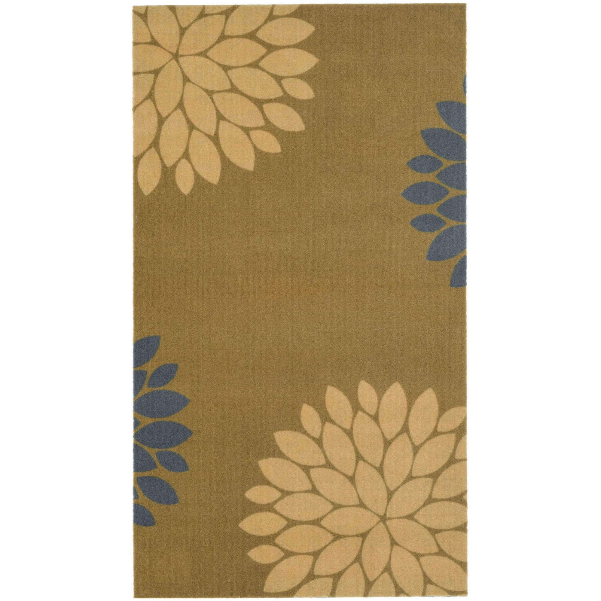 Recycled Washable Floral Mat 67X120 cm