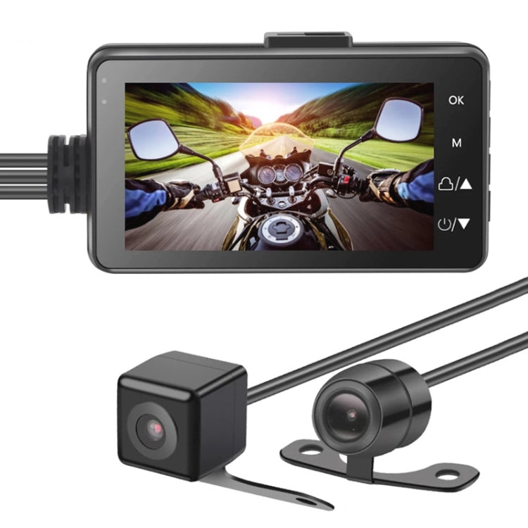 MT-80 3.0 inch 140 Degrees Wide Angle HD Video Motorcycle Dual Camera DVR, Support TF Card (32GB Max), MT-80 MT-80