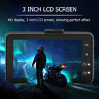 MT-80 3.0 inch 140 Degrees Wide Angle HD Video Motorcycle Dual Camera DVR, Support TF Card (32GB Max), MT-80