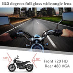 MT-80 3.0 inch 140 Degrees Wide Angle HD Video Motorcycle Dual Camera DVR, Support TF Card (32GB Max), MT-80