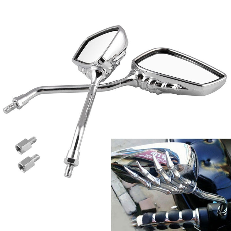 MB-MR011 Motorcycle Modified Universal ABS Skeleton Hand Rear View Mirror Set, Universal Skeleton Hand Universal Skeleton Hand