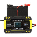 FOXSUR 12V-24V Car Motorcycle Truck Repair Battery Charger AGM Charger, EU Plug, UK Plug, US Plug, EU Plug
