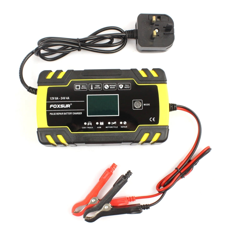 FOXSUR 12V-24V Car Motorcycle Truck Repair Battery Charger AGM Charger, EU Plug, UK Plug, US Plug, EU Plug UK Plug MOTA0082A