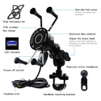 CS-878A1 Multi-function Motorcycle Wireless Wired Aluminum Alloy Mobile Phone Holder Charger, CS-878A1