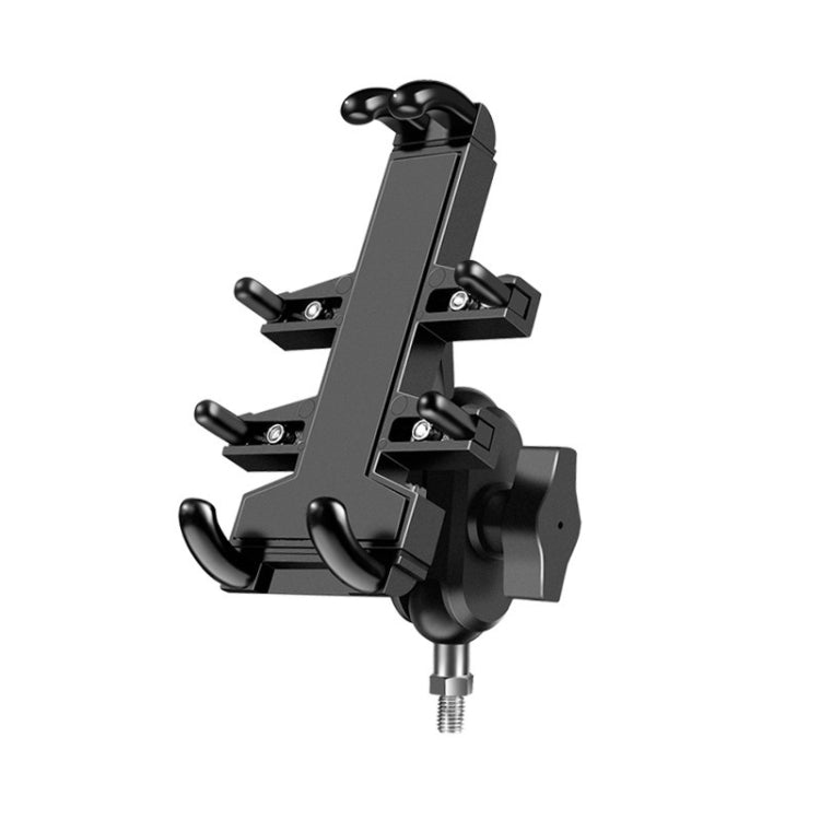 M10 Bolt Ball-Head Motorcycle Multi-function Eight-jaw Aluminum Phone Navigation Holder Bracket, M10 Bolt M10 Bolt