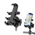 M10 Bolt Ball-Head Motorcycle Multi-function Eight-jaw Aluminum Phone Navigation Holder Bracket, M10 Bolt