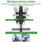 M8 Bolt Ball-Head Motorcycle Multi-function Eight-jaw Aluminum Phone Navigation Bracket with Anti-theft Knobs, M8 Bolt+Anti-theft Knobs