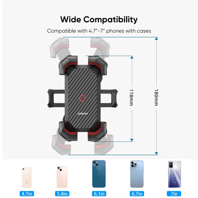 JOYROOM JR-ZS288 Motorcycle Mobile Phone Mount Holder, Motorcycle – Durable Build, Easy to Use