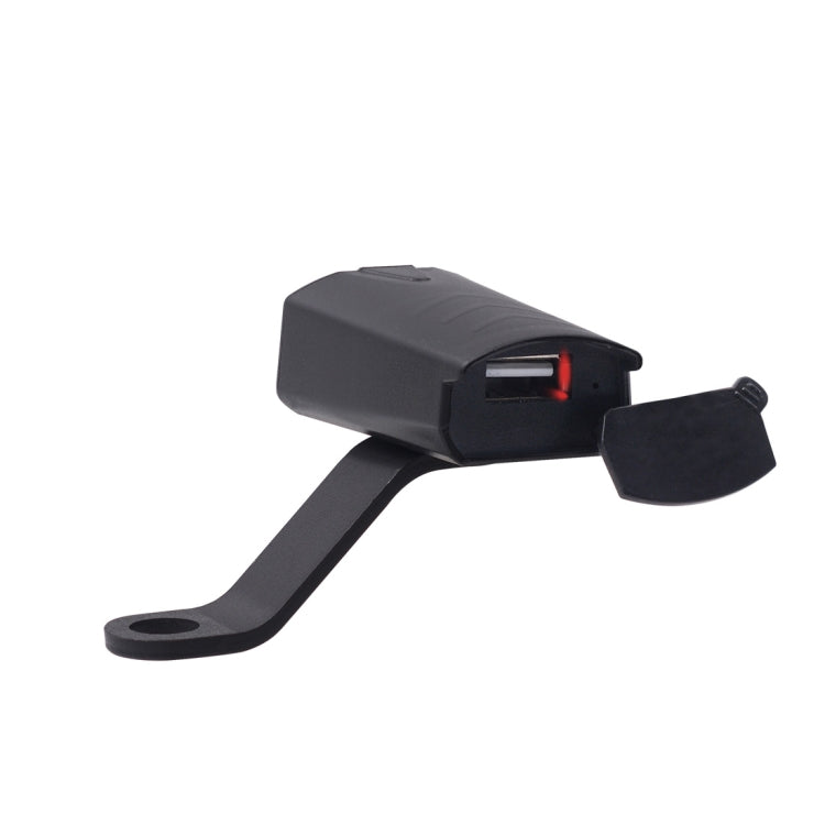 Motorcycle Waterproof DC 8-32V 5V / 1.2A Rearview Mirror USB Phone Charger Adapter, with Indicator Light, 1 USB Port 1 USB Port
