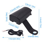 Motorcycle Waterproof DC 8-32V 5V / 1.2A Rearview Mirror USB Phone Charger Adapter, with Indicator Light, 1 USB Port