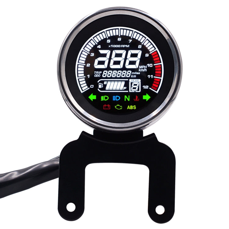 Universal Motorcycle Modified Multi-functional LED Digital Meter Indicator Light Tachometer Odometer Speedometer Oil Meter, LED Digital Meter LED Digital Meter