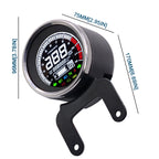 Universal Motorcycle Modified Multi-functional LED Digital Meter Indicator Light Tachometer Odometer Speedometer Oil Meter, LED Digital Meter