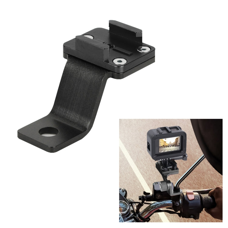 RUIGPRO Motorcycle Handlebar Alloy Phone Bracket for GoPro/ Insta360/DJI OSMO Sport Camera Black