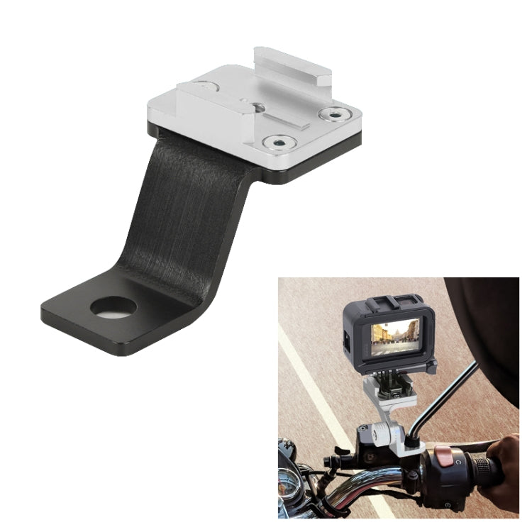 RUIGPRO Motorcycle Handlebar Alloy Phone Bracket for GoPro/ Insta360/DJI OSMO Sport Camera – Durable Build, Easy to Use Silver