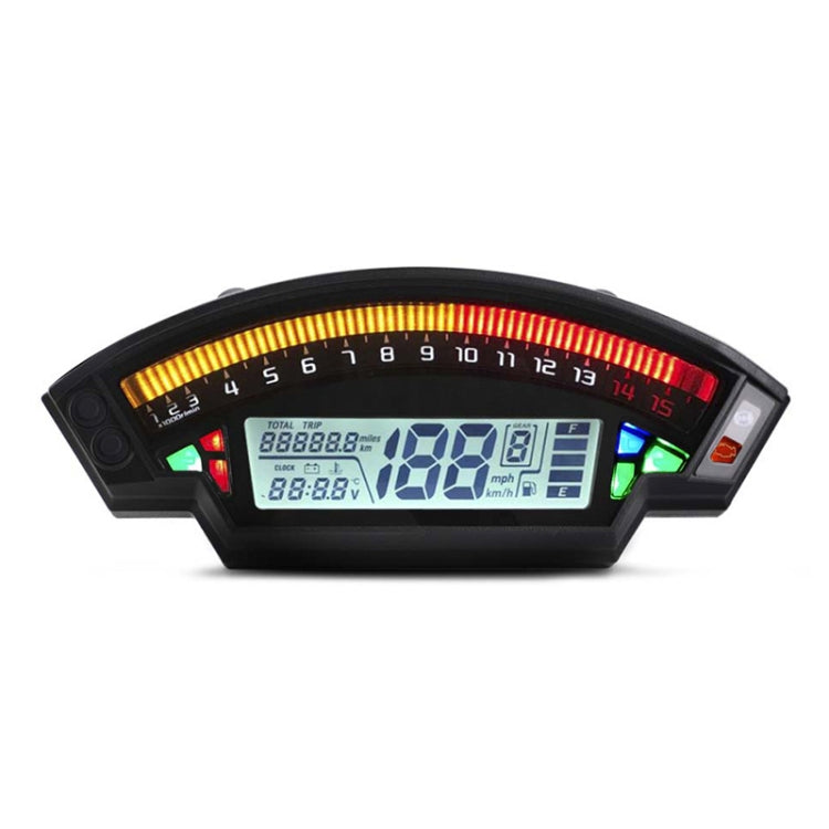Motorcycle LCD TFT Digital Speedometer 14000RPM 6 Gear Backlight Motorcycle Odometer for 1,2,4 Cylinders Meter, MLS062 – Waterproof