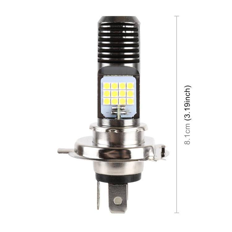 H4 DC12V / 7.4W Motorcycle LED Headlight with 24LEDs SMD-3030 Lamp Beads, H4 Style 2 (White Light), H4 Style 2 (Yellow + White) – Durable Build, Easy to Use