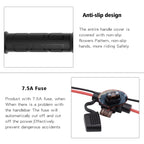WUPP ZH-983C1 Motorcycle Modified Intelligent Electric Heating Hand Cover Heated Grip Handlebar with Three Gear Temperature Control, ZH-983C1